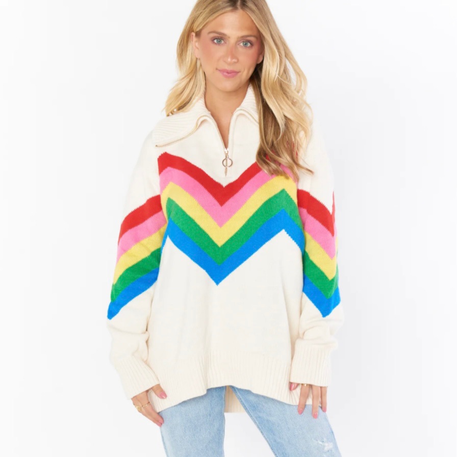 Nwot Mumu Weston Half Zip Pullover Tunic Sweater Oversized